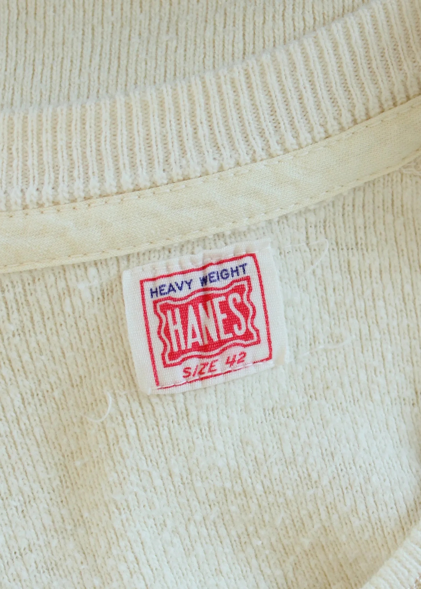 Vintage 1950s Hanes Thermal Henley Tshirt