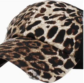 Vintage Mesh Back Hat - Leopard