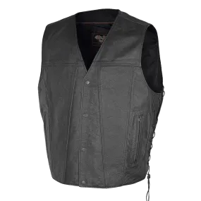 VL940 Vance Leather Gambler Style Premium Cowhide Leather Vest