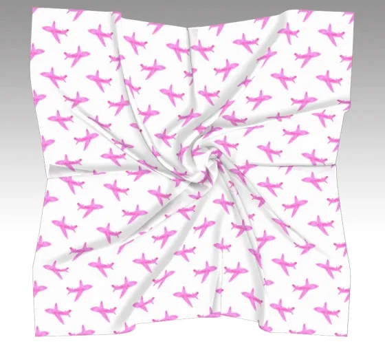 Watercolor Planes - Silk Scarf