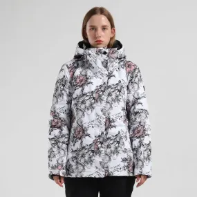 Women's Floral Ski Jacket & Matched Bibs Pants Set