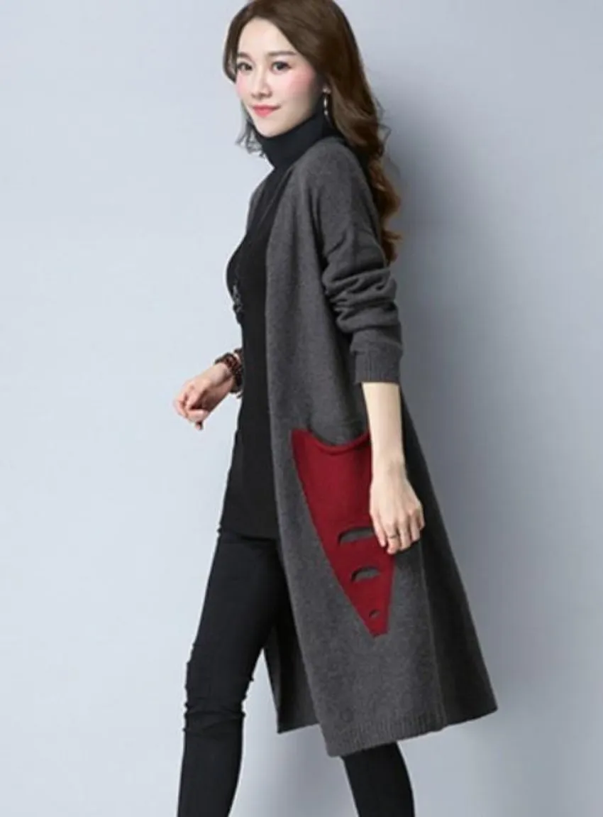 Womens Mid Length Cardigan