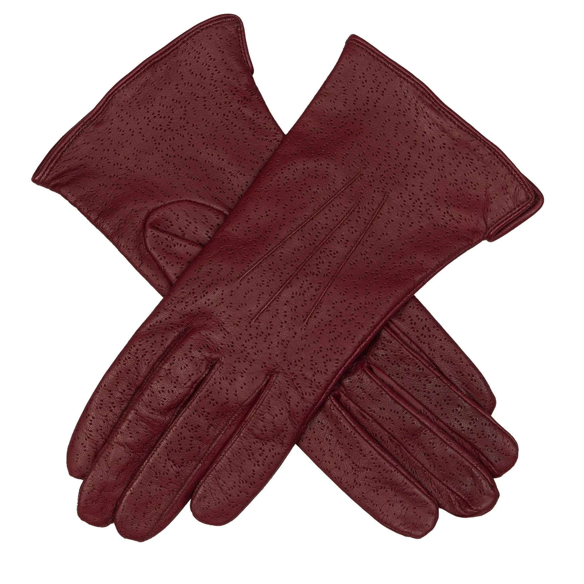 Women's Three-Point Lined Imitation Peccary Leather Gloves