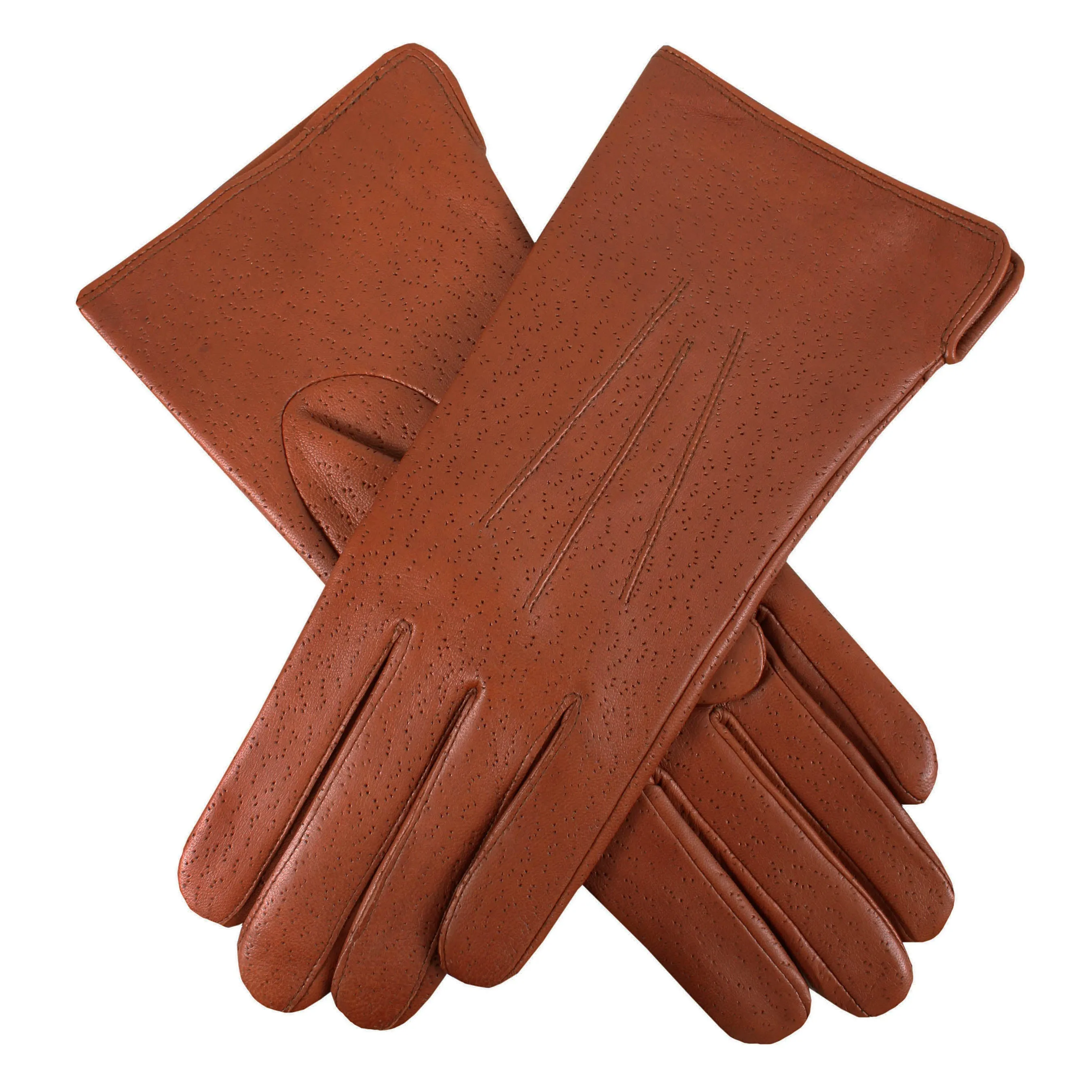 Women's Three-Point Lined Imitation Peccary Leather Gloves