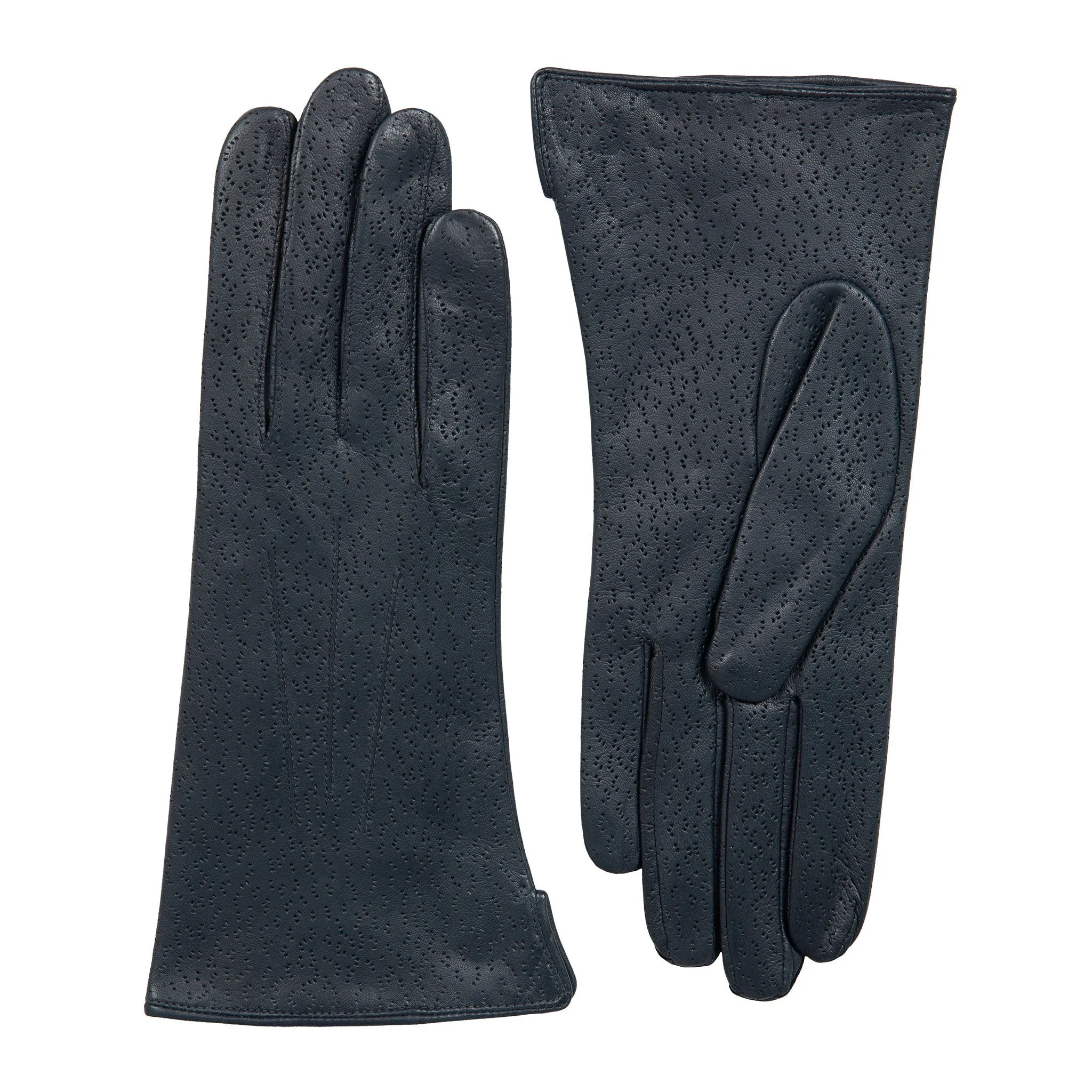 Women's Three-Point Lined Imitation Peccary Leather Gloves