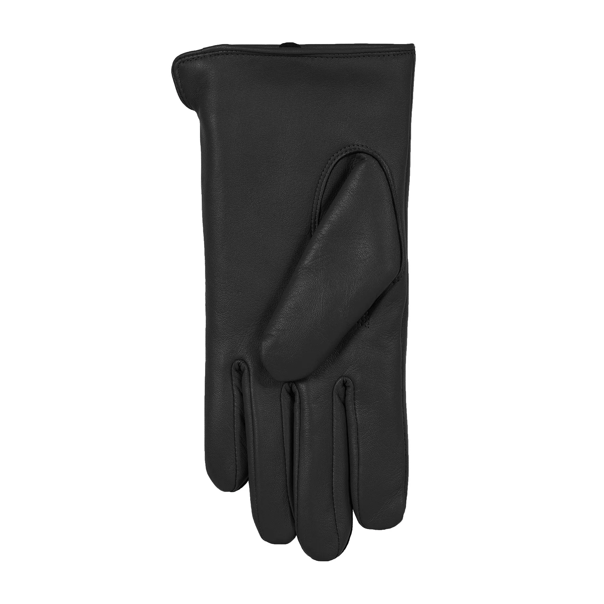 Women’s Touchscreen Single-Point Faux Fur-Lined Leather Gloves