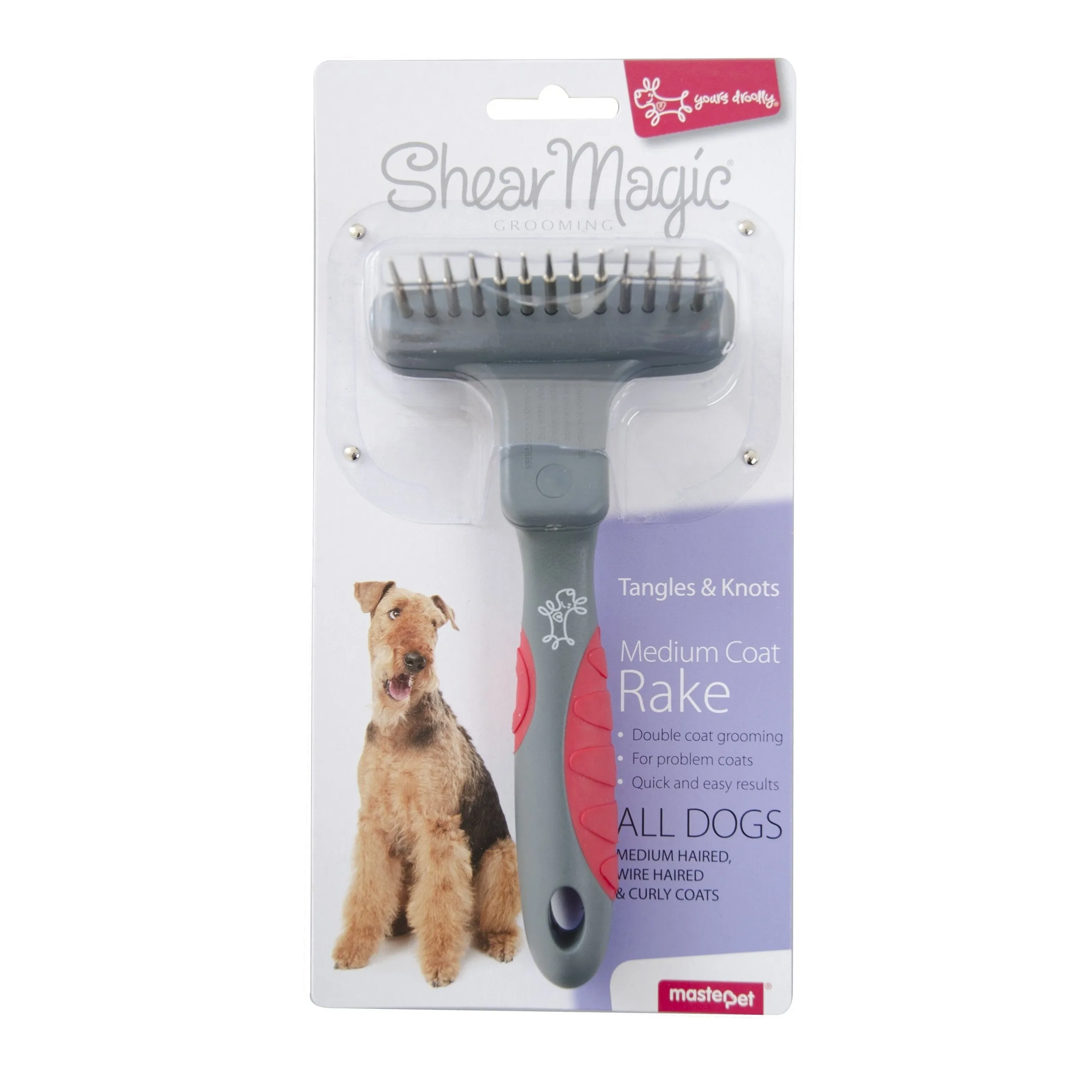 Yours Droolly Shear Magic Coat Rake for Medium Coats