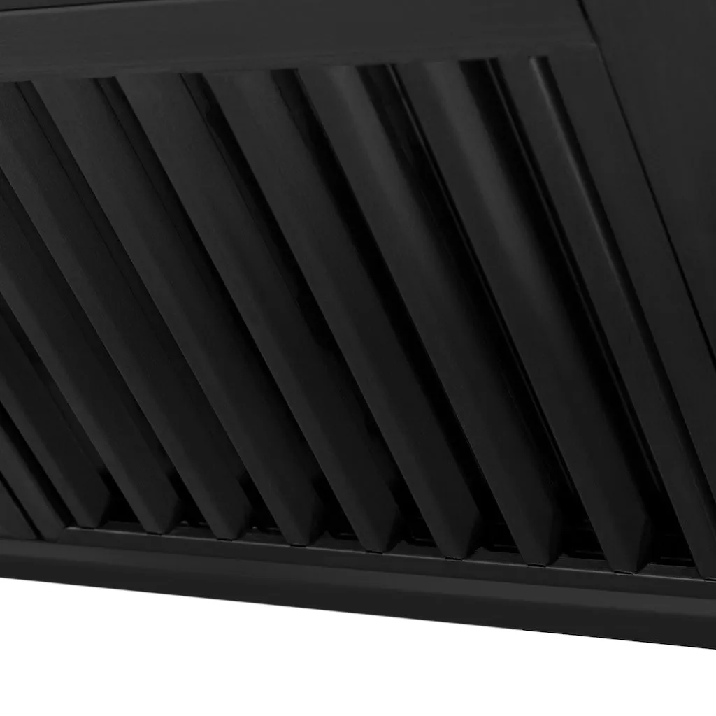 ZLINE Autograph Edition 30 in. Black Stainless Steel Range Hood with Handle (BS655Z-30)