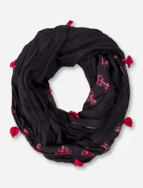 ZooZatz Texas Tech Tassle Texture Infinity Scarf