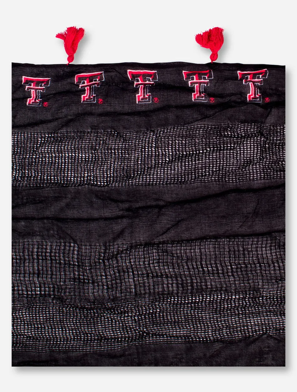 ZooZatz Texas Tech Tassle Texture Infinity Scarf